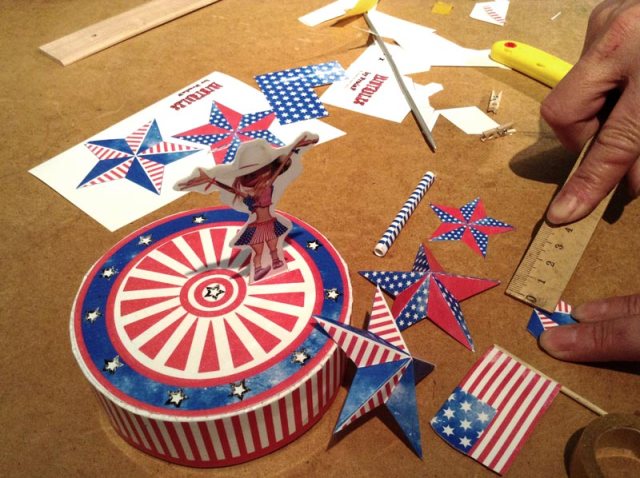 Gift box tutorial stars and stripes