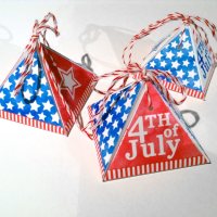 How to make little "4th of July - stars and stripes" gift boxes and decorations