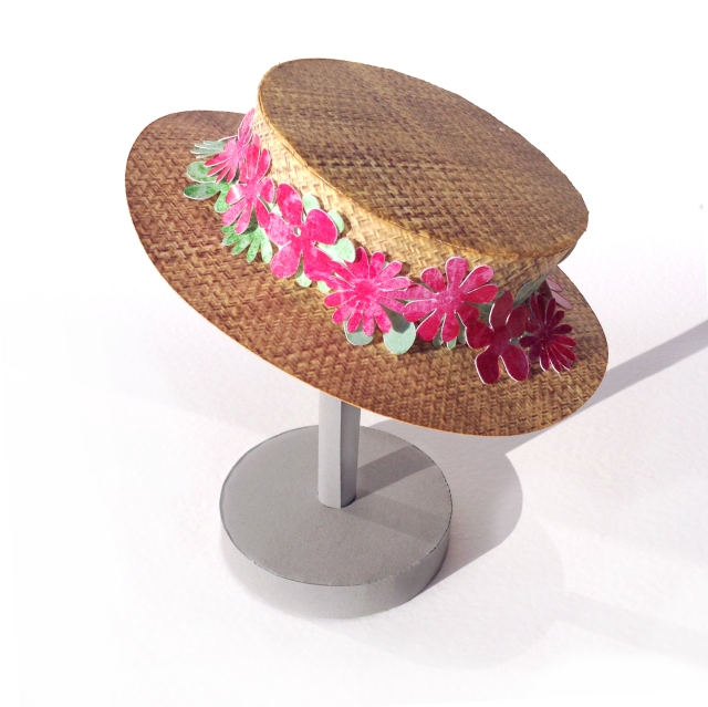 summer hat with flowers